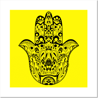 the Buddha hand in mandala floral pattern ecopop Posters and Art